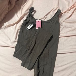 dark grey bodysuit